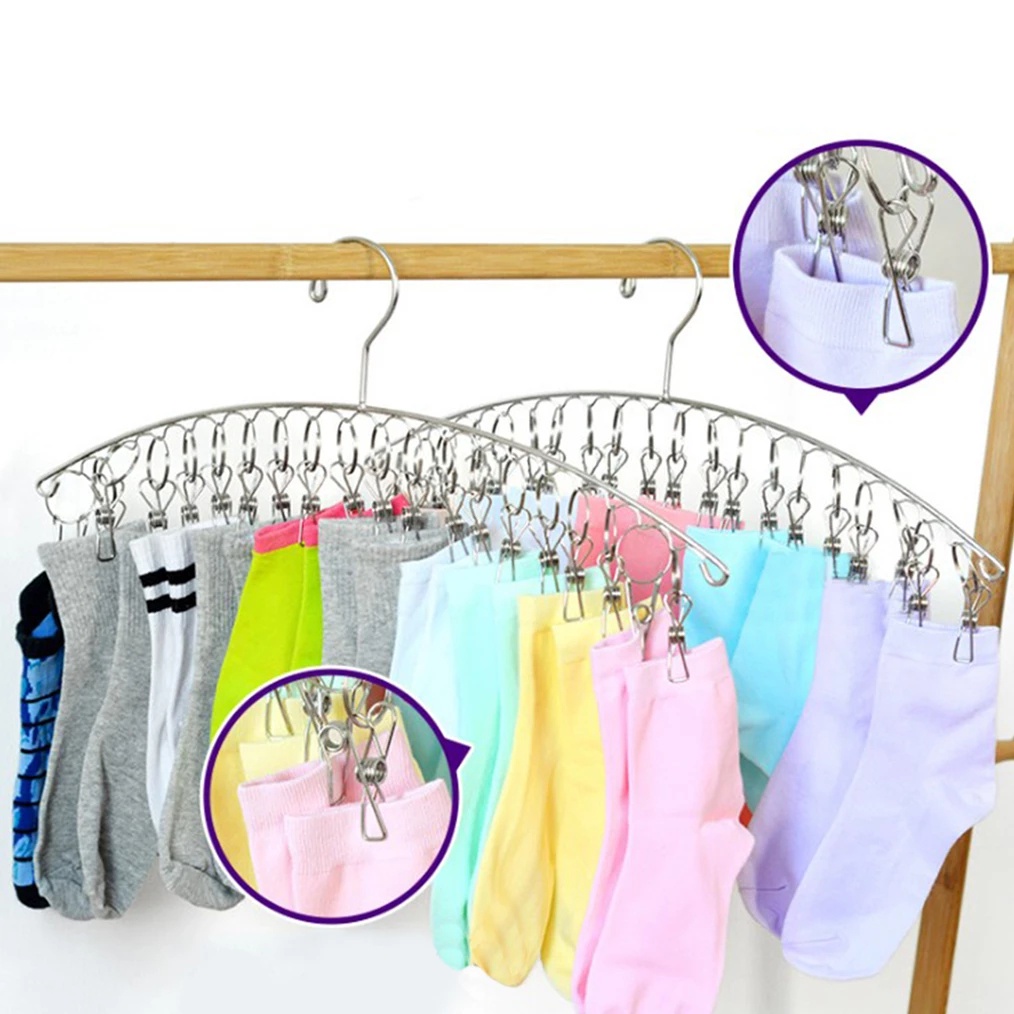 Set 20 Kẹp Inox Phơi Quần Áo Chống Gió