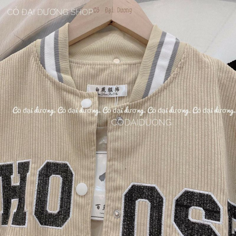 Áo khoác bomber chất nhung tăm áo khoác Unisex Hàn Quốc | BigBuy360 - bigbuy360.vn