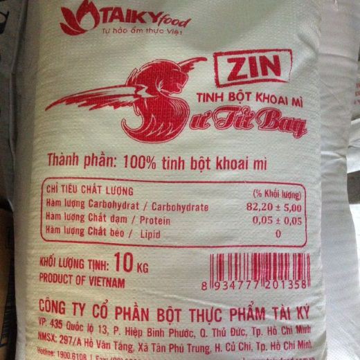 Bao 10kg bột năng sư tử bay Tài Ký