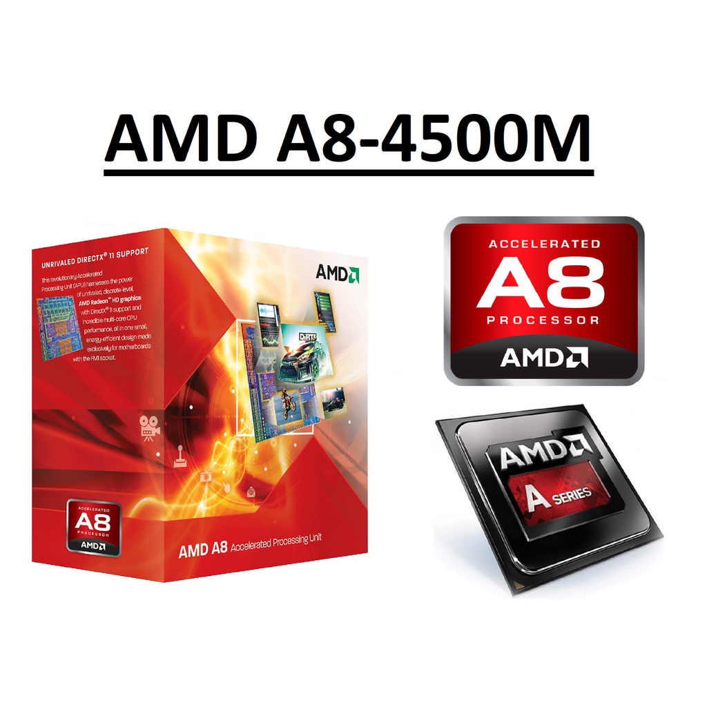 Cản mạch lõi tứ CPU AMD A8-4500M 1.9-2.8 GHz, ổ cắm FS1, 35W CPU