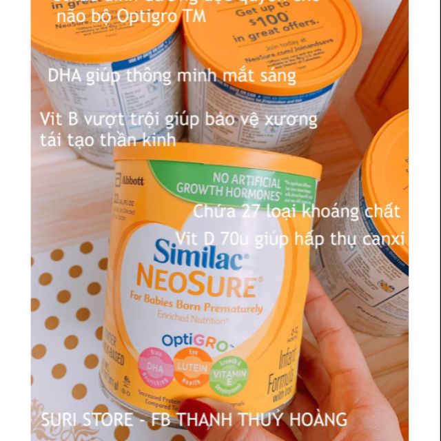 Sữa non Similac Neosure Mỹ 371g