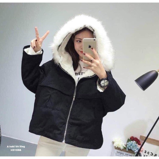 Hàng hoten siêu hót // Áo khoác kaki trơn lót lông cực ấm -HS | BigBuy360 - bigbuy360.vn