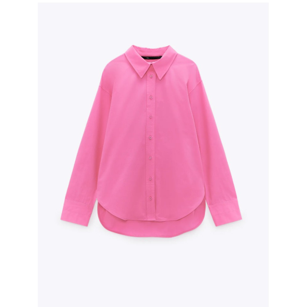 ÁO SƠ MI VẢI POPLIN ZRA NỮ DÁNG DÀI