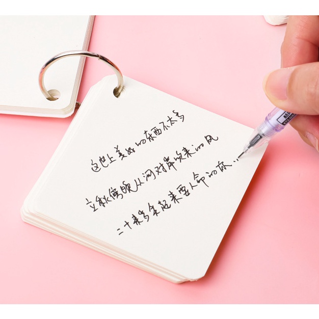 80 Tờ Flashcard Ghi Chú Học Từ Vựng, Ngoại Ngữ Hình Vuông Hoạ Tiết Dễ Thương Kèm Móc Tiện Lợi