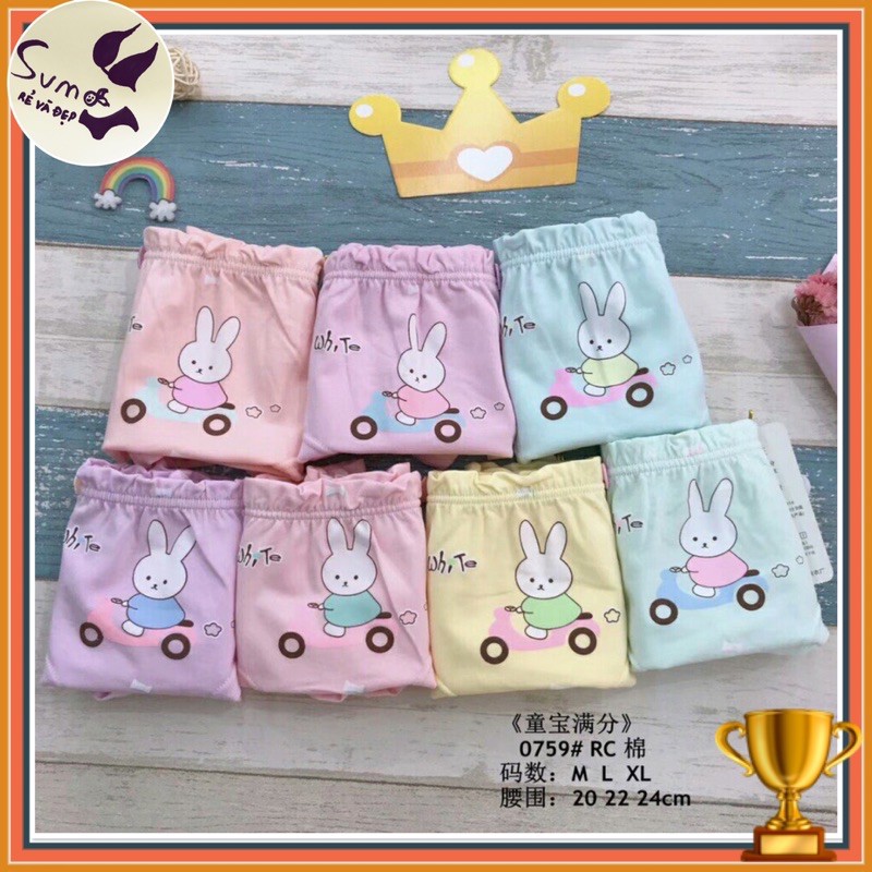 Quần lót chéo bé gái - quần chíp chéo nhiều hình xin xắn. Chất cotton loại đẹp.