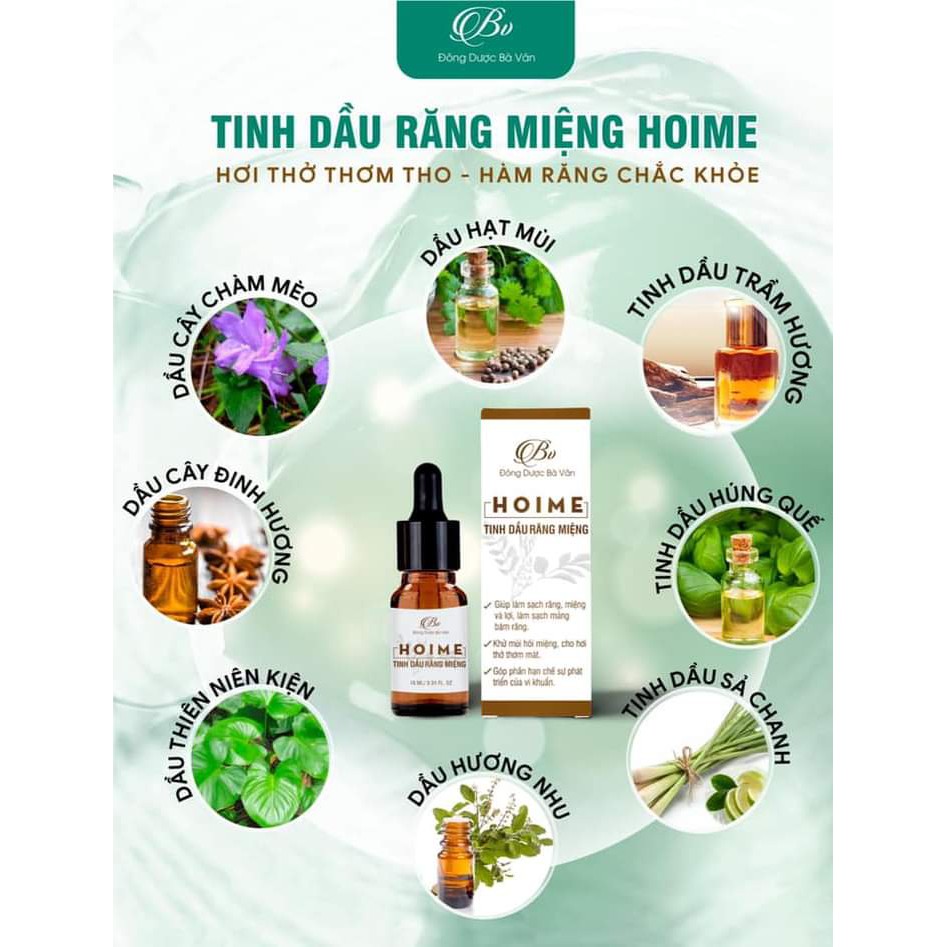 [CHÍNH HÃNG] HOIME - Tinh Dầu Răng Miệng, Hơi Thở Thơm Tho, Sản phẩm của Đông Dược bà Vân