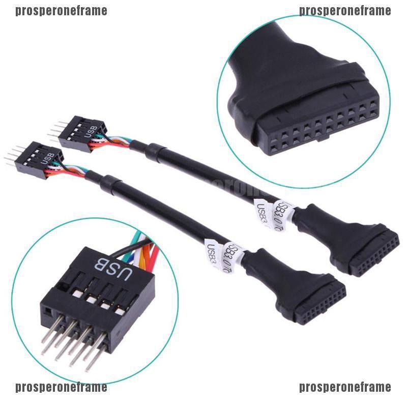 (chuyên Nghiệp) Giắc Chuyển Đổi Từ Usb 3.0 20-pin Female Sang Usb 2.0 9-pin Male