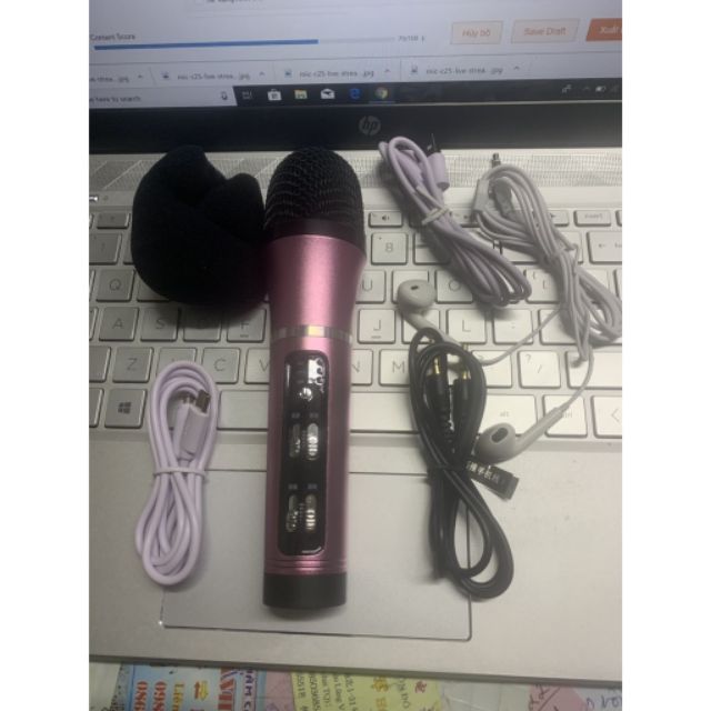 Mic hát livestream c25 bảo hành 6 tháng