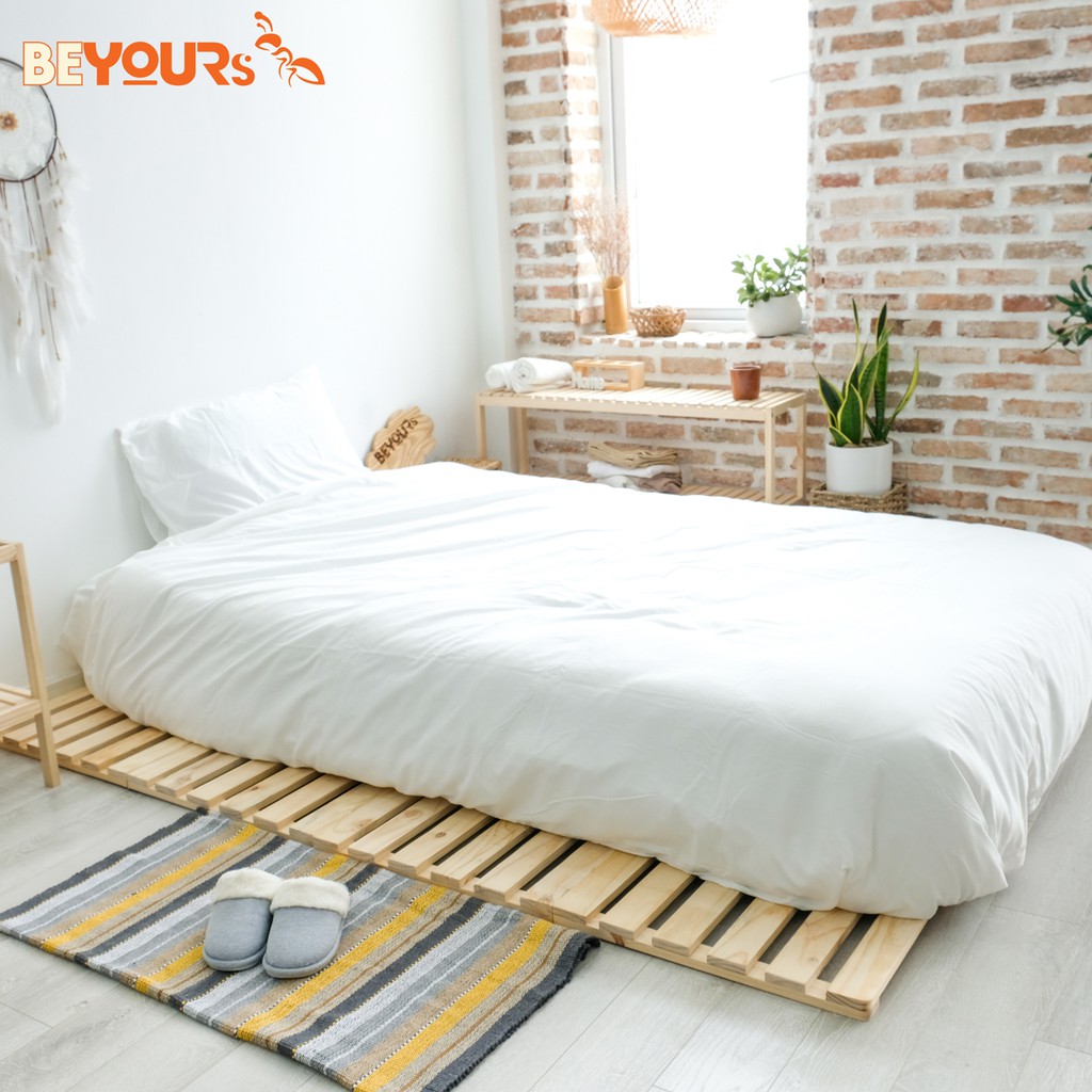 Giường Ngủ Pallet Gỗ Thông Minh BEYOURs Skinny Bed Nội Thất Kiểu Hàn Lắp Ráp