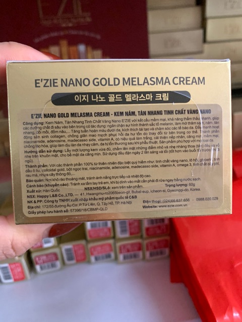 Kem nám tàn nhang tinh chất vàng Nano Ezie Nano Gold Melasma 60g