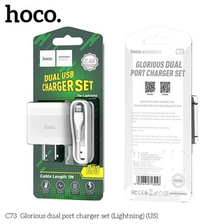 Cốc Sạc Nhanh 2 Cổng 2.4A Hoco C73