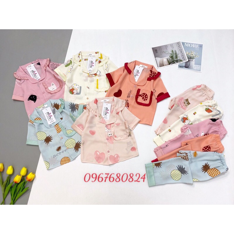 Pijama cho bé, bộ đồ trẻ em chất vải lụa mềm mát, có đủ size từ size 1- size 13