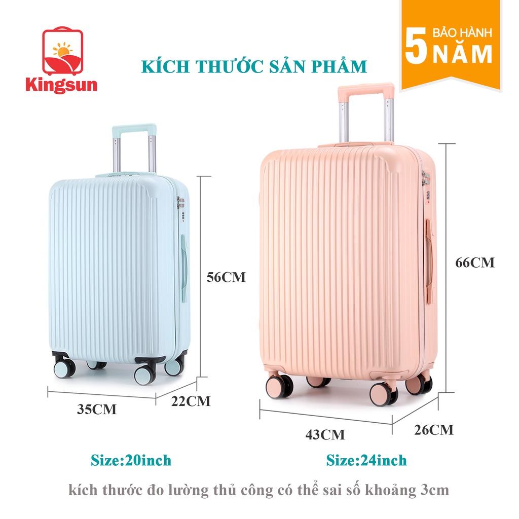 Vali du lịch Kingsun vali kéo size20inch bảo hành 5 năm KS-T01/219