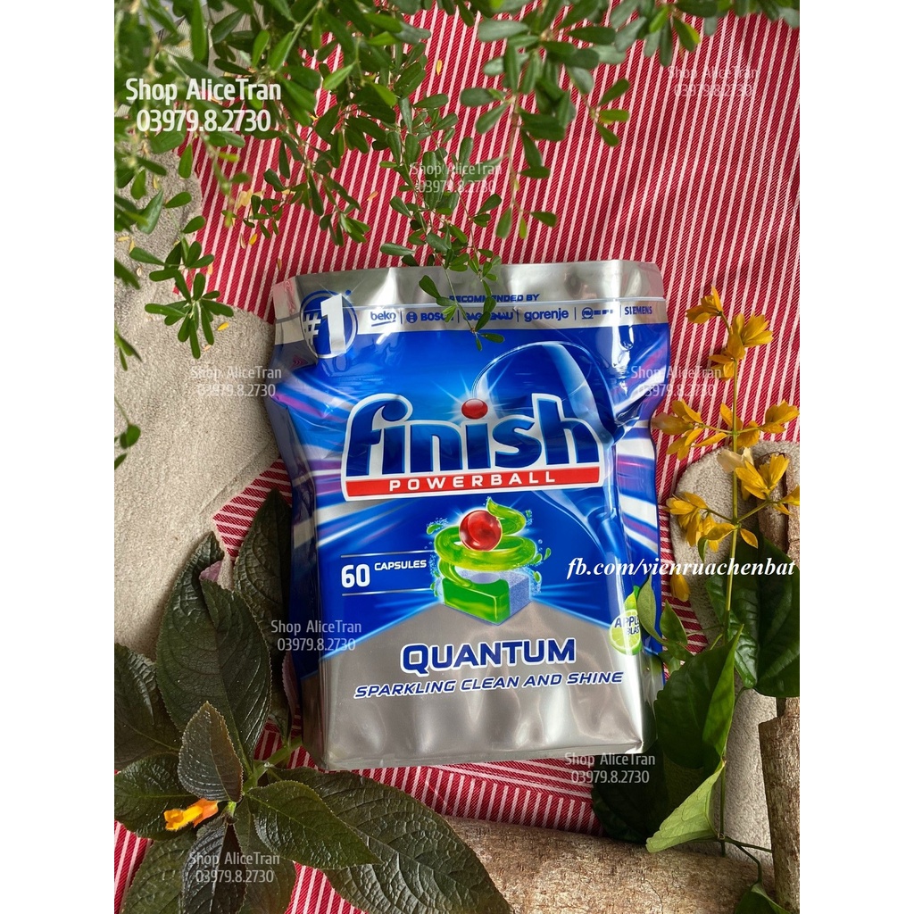 Viên rửa chén bát Finish Quantum 100v/ Quantum 60v/ Quantum 34v