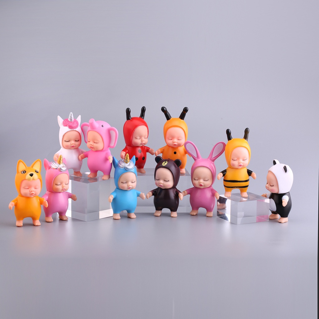 Búp bê chibi em bé ngủ trang trí bánh sinh nhật, trang trí bánh kem, phụ kiện trang trí ABSHOP COM VN