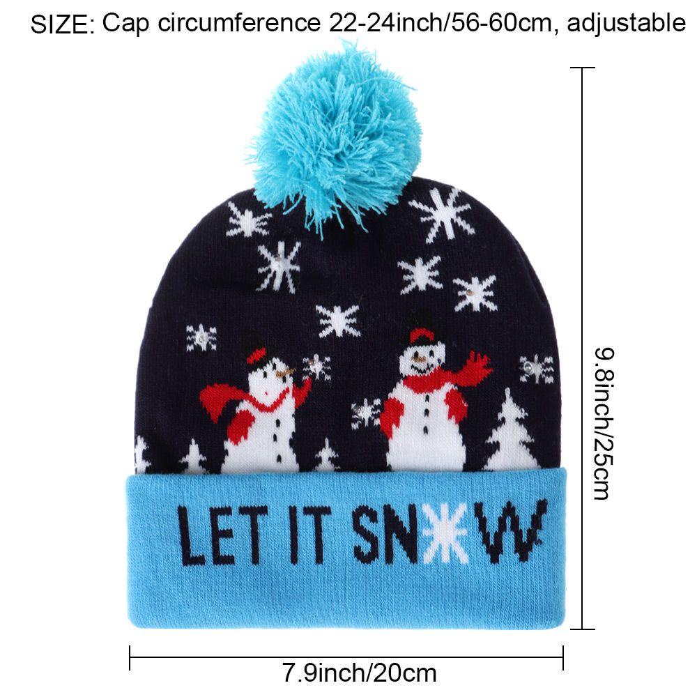 Mũ Beanie Họa Tiết Hoạt Hình Phong Cách Giáng Sinh Cho Bé