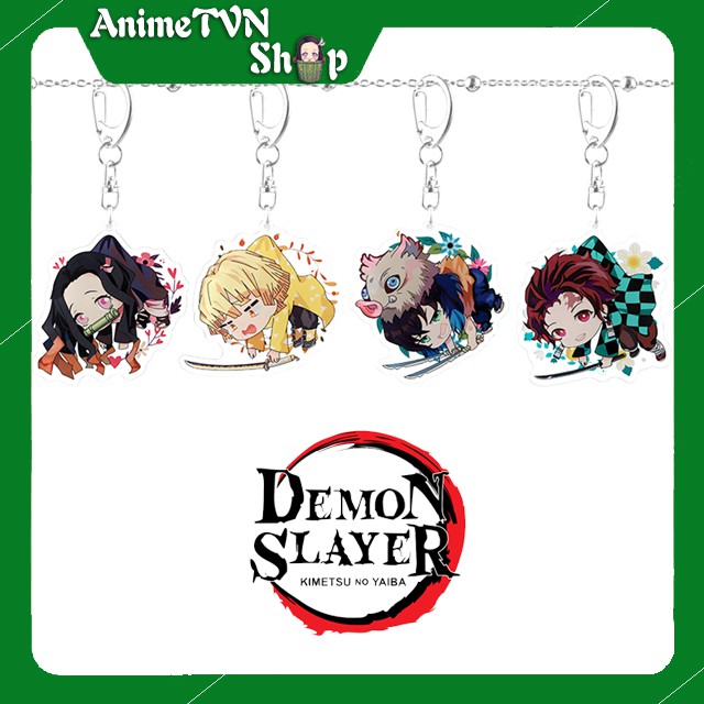 Móc khoá Mica anime Kimetsu No Yaiba Treo nhân vật (Loại 3 - Main) - Nhựa Cứng Acrylic In 2 mặt sắc nét ( ảnh thật )