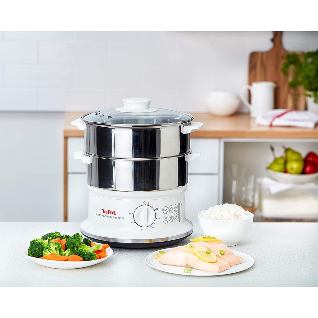 NỒI HẤP TỰ ĐỘNG INOX TEFAL VC1451, 2 NGĂN, 6 LÍT