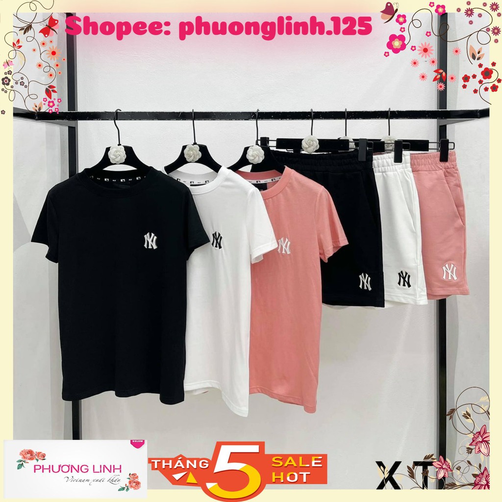 BỘ ĐÙI THÊU N.Y TRƠN 3 MÀU ĐEN TRẮNG HỔNG CHO NỮ | BigBuy360 - bigbuy360.vn