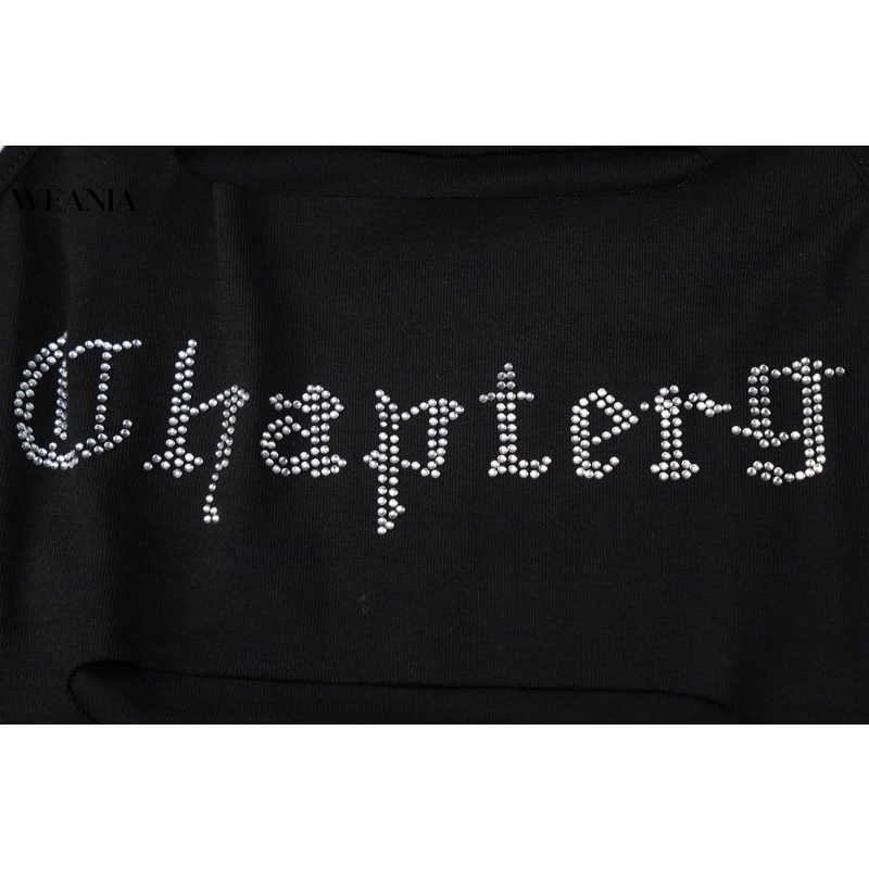 Áo Tank Top Cổ Tròn Đính Đá Lấp Lánh Thiết Kế Quyến Rũ Cho Nữ