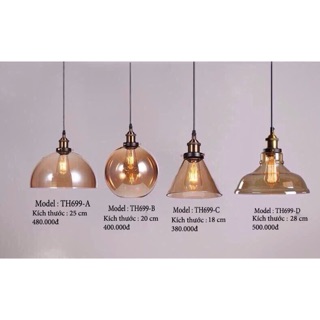 Đèn thả chao thủy tinh