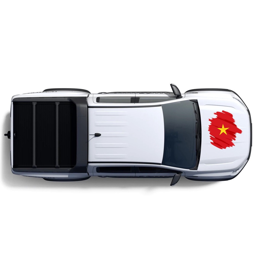 Tem ô tô hình cờ Việt Nam, Decal miếng dán skin xe hơi sử dụng cho car Hyundai, Kia, Toyota, Mercedes, Ford LUXSKEEN