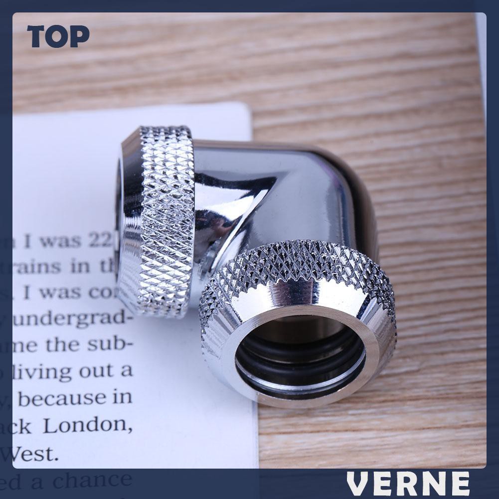 Đầu Nối Ống Nước 90 Độ 14mm Od G1 / 4 Cho Pc