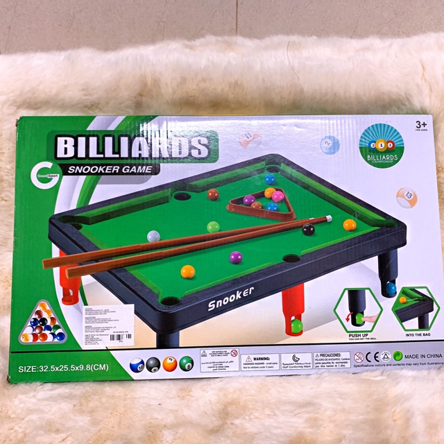 Bàn Bida, Bàn Bi-A BILLIARDS, SNOOKER Mini 6 Lỗ Đồ Chơi Trẻ Em (Nhựa Cao Cấp, Chất Liệu Siêu Bền)