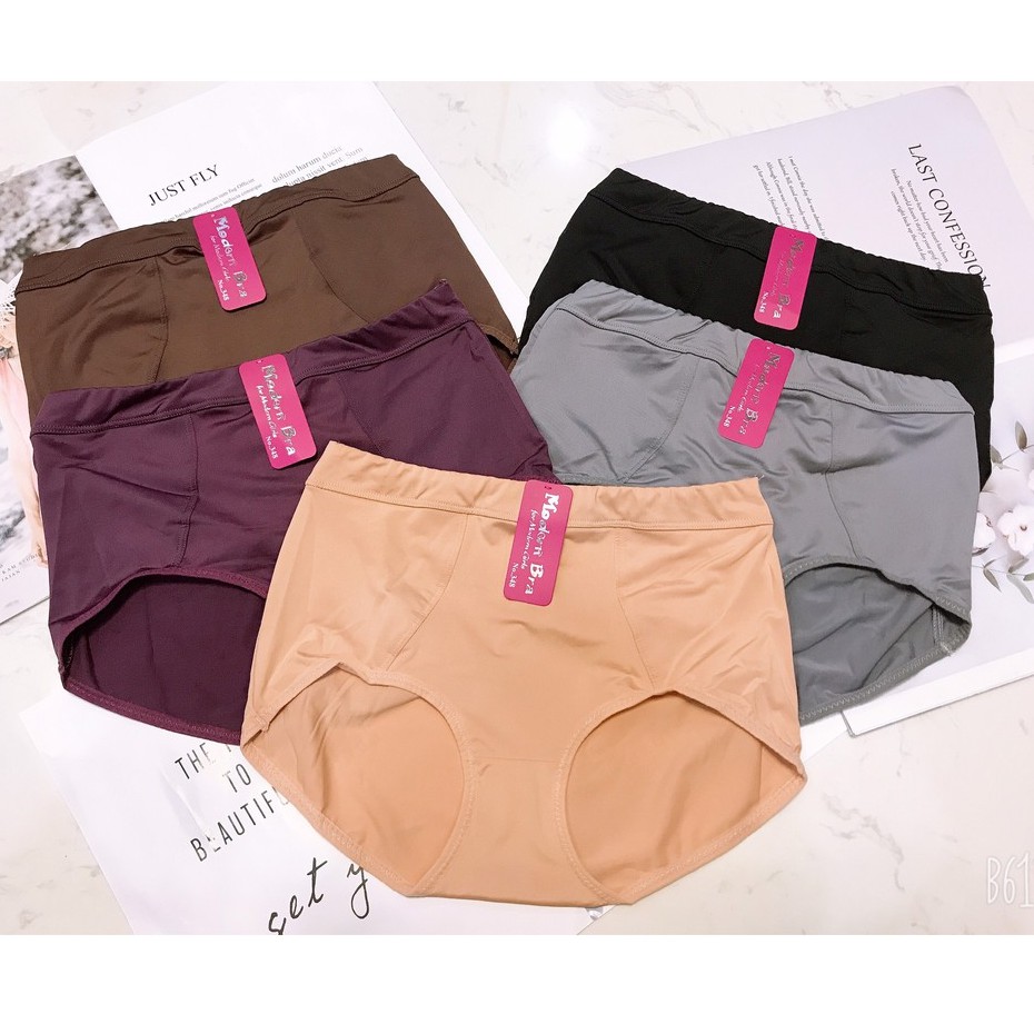 Quần lót cạp cao 45-55kg Modernbra chất thun lạnh, co giản 4 chiều, ống rộng hàng nội đại Thái Lan