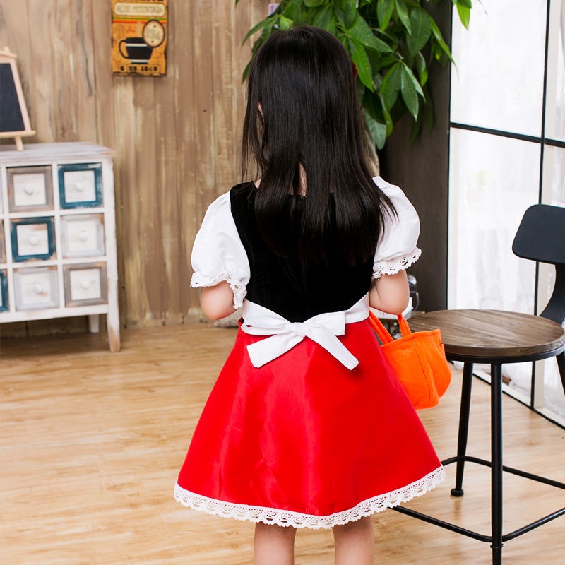 Đầm hoá trang cô bé quàng khăn đỏ cho bé gái