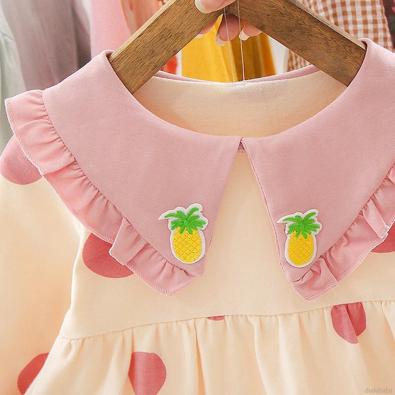 Đầm in họa tiết chấm bi dễ thương dành cho bé gái dưới 3 tuổi