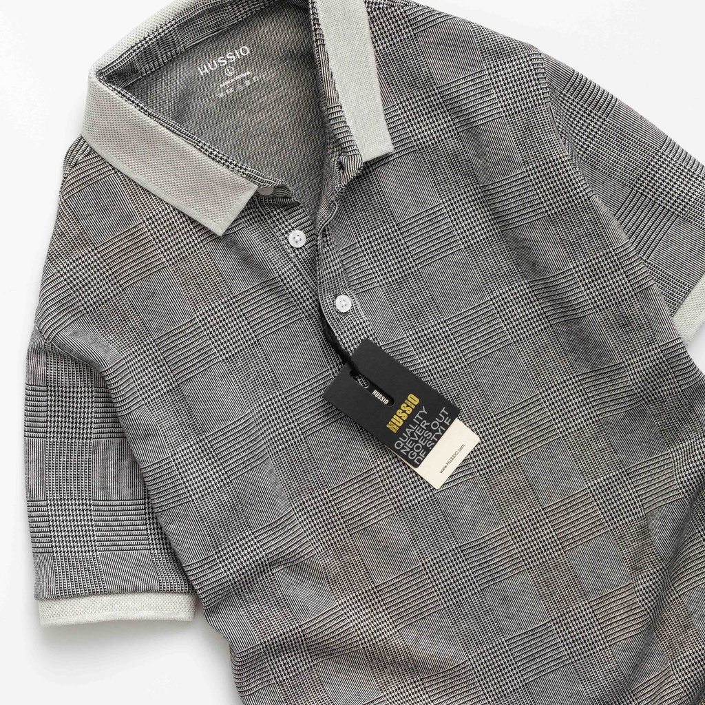 Áo thun polo nam caro cao cấp FORGUDS vải cotton len siêu xin, chuẩn form, thoáng mát - HUSSIO