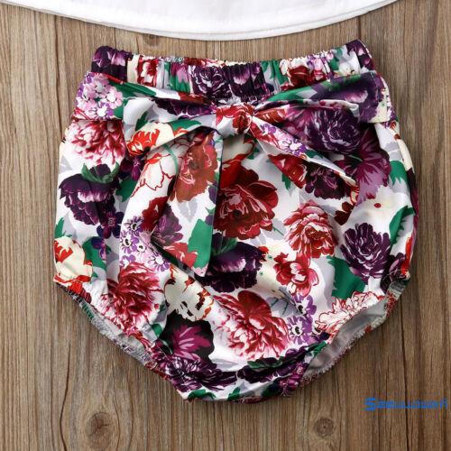 Bộ Áo Crop Top + Quần Short Mùa Hè Cho Bé Gái