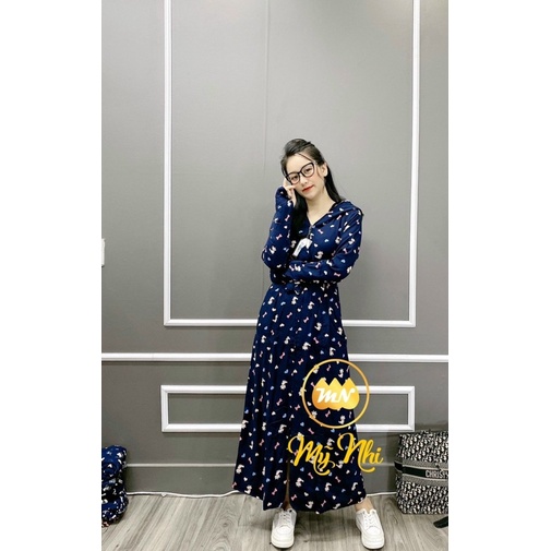 Áo chống nắng nữ lanh nhung Nhật toàn thân kèm khẩu trang. Áo chống nắng 3 lớp hoạ tiết hình dài kín chân. | BigBuy360 - bigbuy360.vn