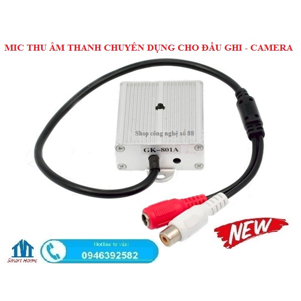 Mic thu âm thanh cực nhạy với khoảng cách xa cho hệ thống camera giám sát - có video hướng dẫn sử dụng