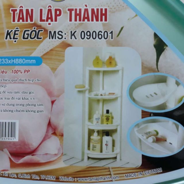 Kệ góc nhà tắm 4 tầng cao cấp, kệ tam giác, kệ gia vị (Q11)