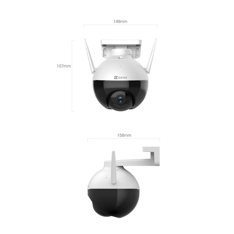 Camera Wifi Ezviz C8C , C8W 1080P 2K FH Ngoài Trời xoay 360, Tích hợp AI , Có Màu Ban Đêm Chính Hãng