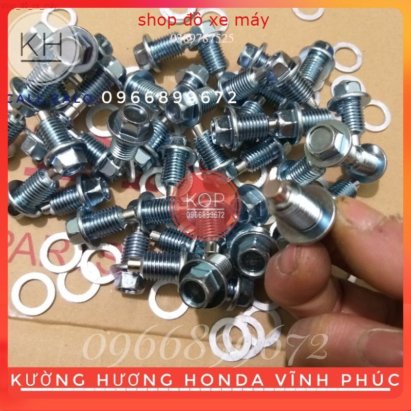 Ốc xả nhớt Đầu nam châm ( giá 1 con kèm long đền) / phụ tùng xe máy)