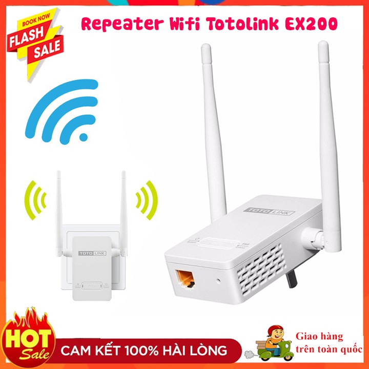 Thiết Bị Mở Rộng Sóng Wifi Totoliink EX200 Chuẩn N Tốc Độ 300Mbps