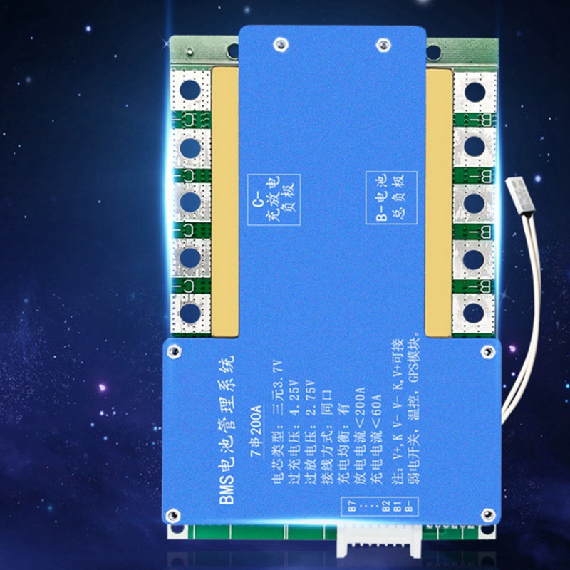 Bảng mạch Pin Lithium Bms 7S 24V 100A 18650 Bms