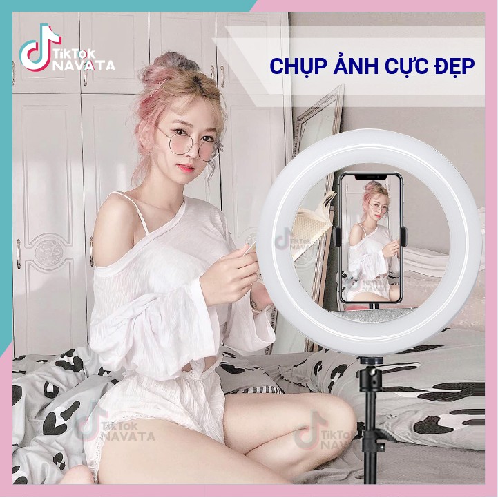 Đèn Led LiveSteam Quay TIKTOK và chân đèn 2m1 hỗ trợ live stream bán hàng Makeup, thẩm mỹ , spa LOẠI TỐT