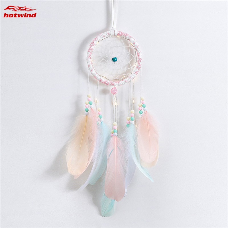 Dreamcatcher gắn đèn LED treo trang trí đẹp mắt