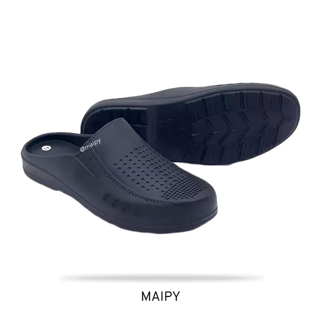 Dép sục lười bít mũi nam lỗ tổ ong cao 3cm chất EVA đúc nguyên khối siêu nhẹ đi mưa Maipy SL052