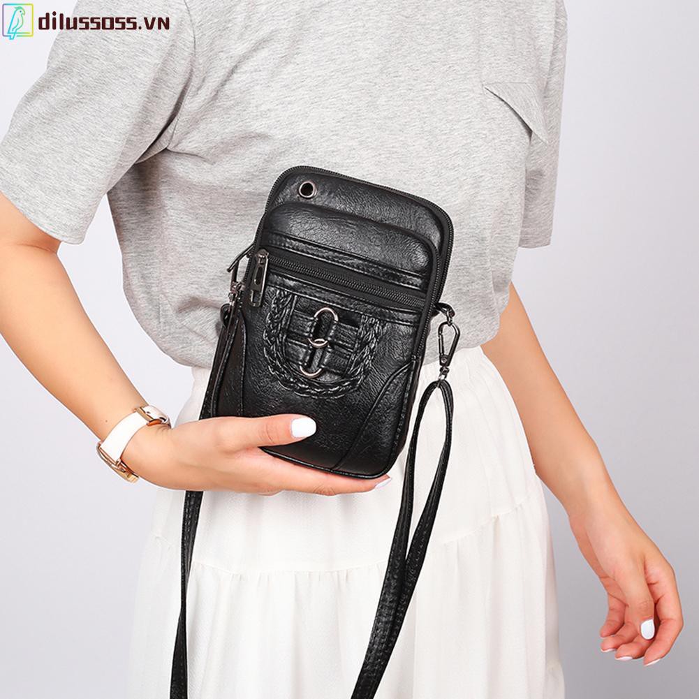 Túi Đeo Chéo Da Pu Nhiều Ngăn Thời Trang Cho Nữ