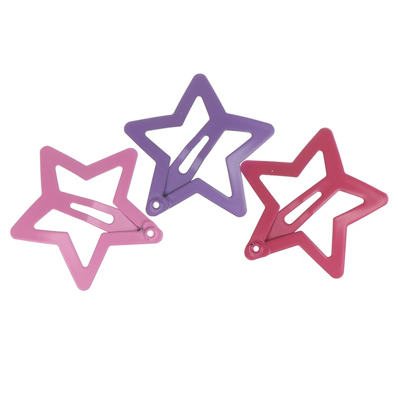 Set 6 Kẹp Tóc Kim Loại Hình Ngôi Sao Dễ Thương Cho Bé Gái