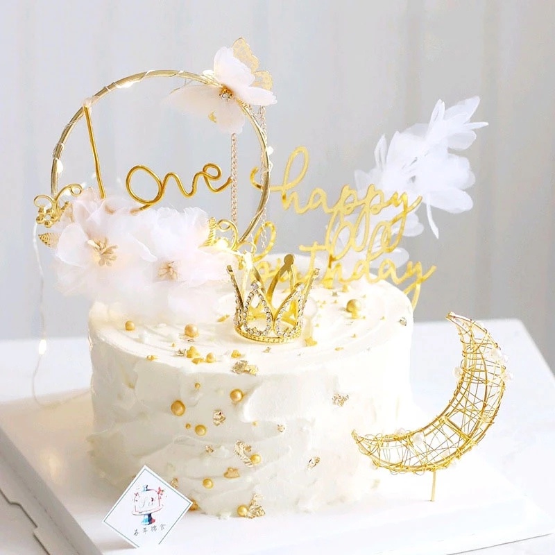 Lưới Bắt Giấc Mơ Hình Bướm Lãng Mạn Dùng Trang Trí Bánh Kem