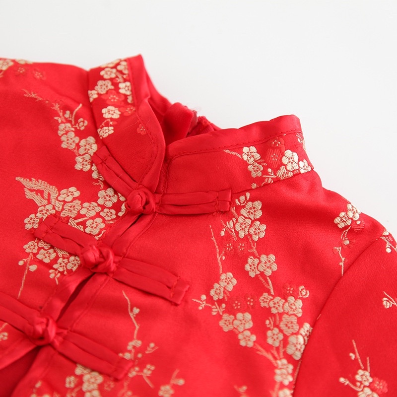 Váy tết lót lông cho bé gái