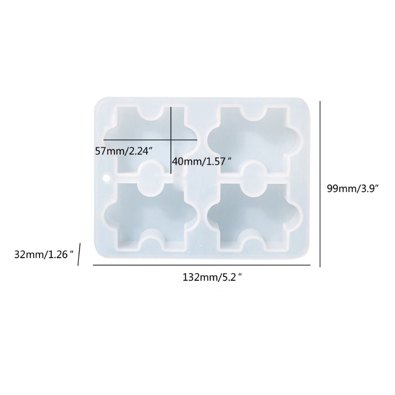 Khuôn Làm Bánh / Xà Phòng / Nến Hình Mảnh Ghép Hình 3D Bằng Silicone DIY