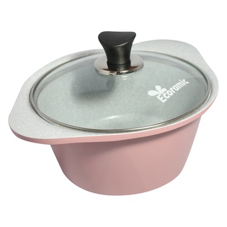 Nồi Đúc Vân Đá ECORAMIC HÀN QUỐC 16CM đáy ga