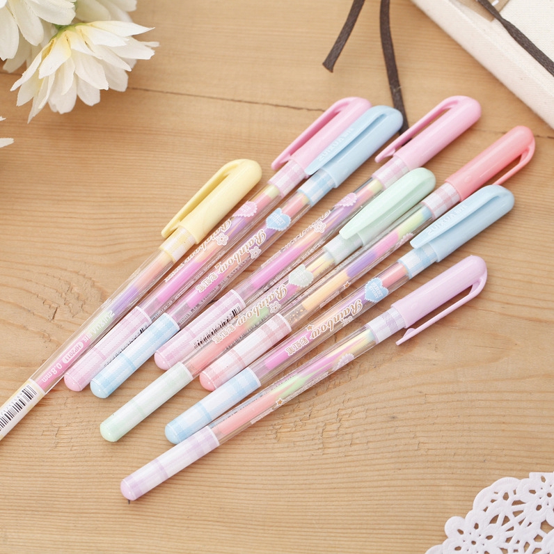 Bút Mực Gel Nhiều Màu Kiểu Hàn Quốc Dùng Làm Quà Tặng Cho Học Sinh
